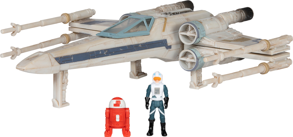 Коллекционная фигурка STAR WARS Medium Vehicle Транспорт и фигурка X-Wing (Blue 1) + Antoc Merric & R2-R9 12.5 см (SWJ0025) - Фото 1