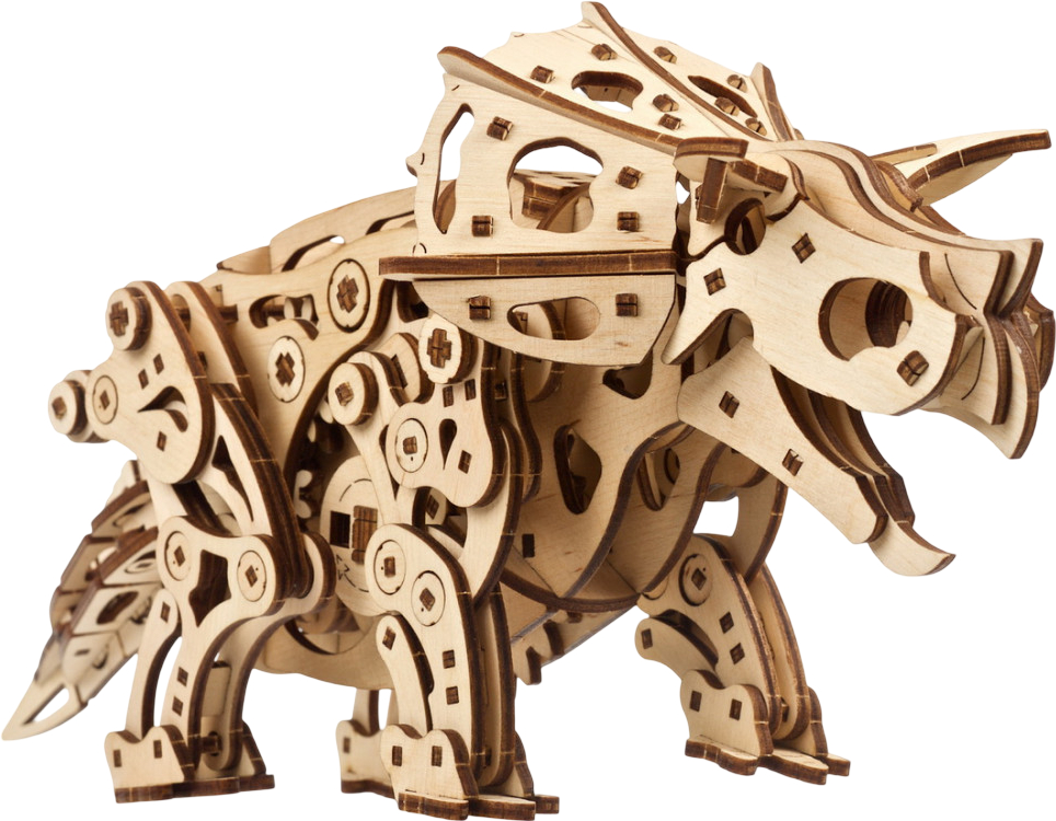 3D пазли Ugears Трицератопс (70211) - Фото 1