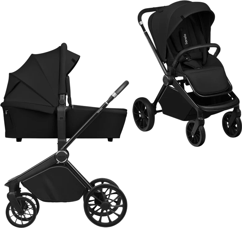 Коляска универсальная 2 в 1 Lionelo Lionelo Mika Plus Black Onyx - Фото 1