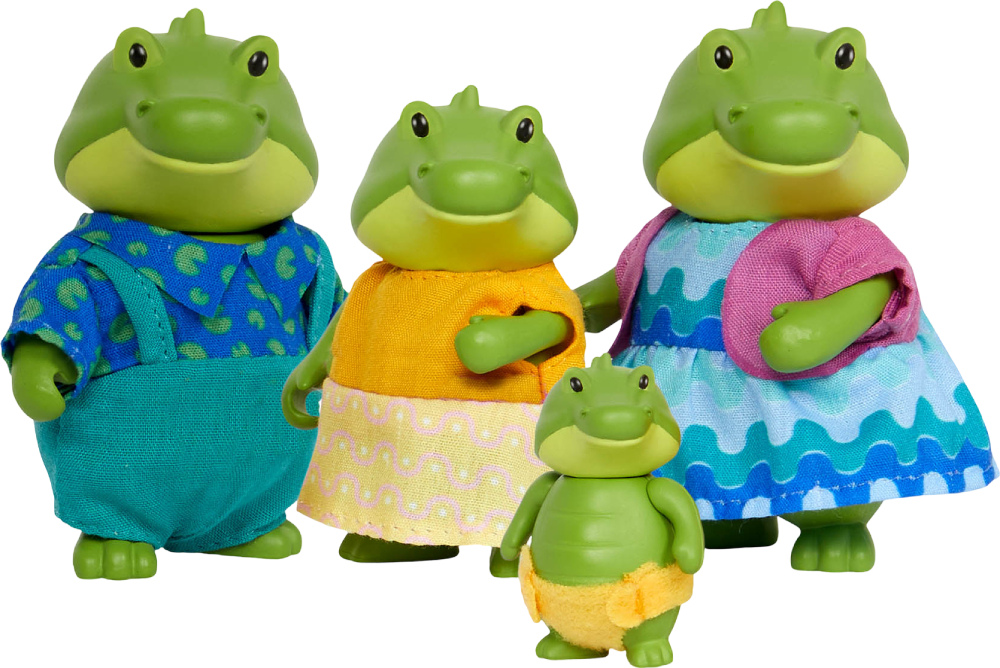 Коллекционные фигурки Li'l Woodzeez Семья Крокодилов 4 шт. (WZ6796) - Фото 1
