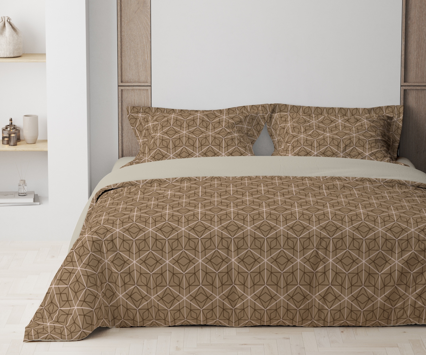 Комплект постельного белья ТЕП Happy Sleep Bronze Grid (2-03796_32685) - Фото 1