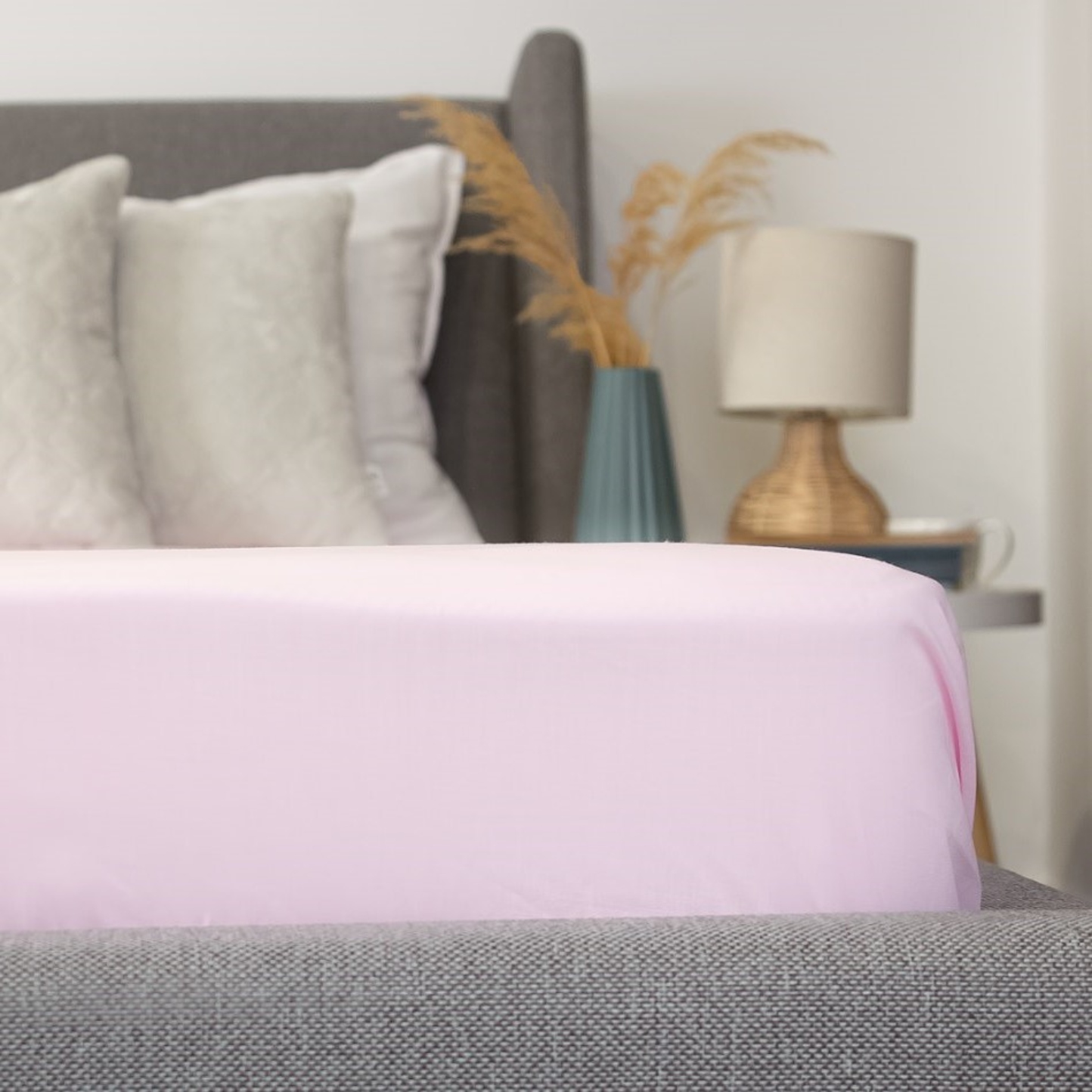Простынь полуторная ТЕП ВДОХНОВЕНИЕ с резинкой 140х200 см Light Pink (2-04016_31131) - Фото 1