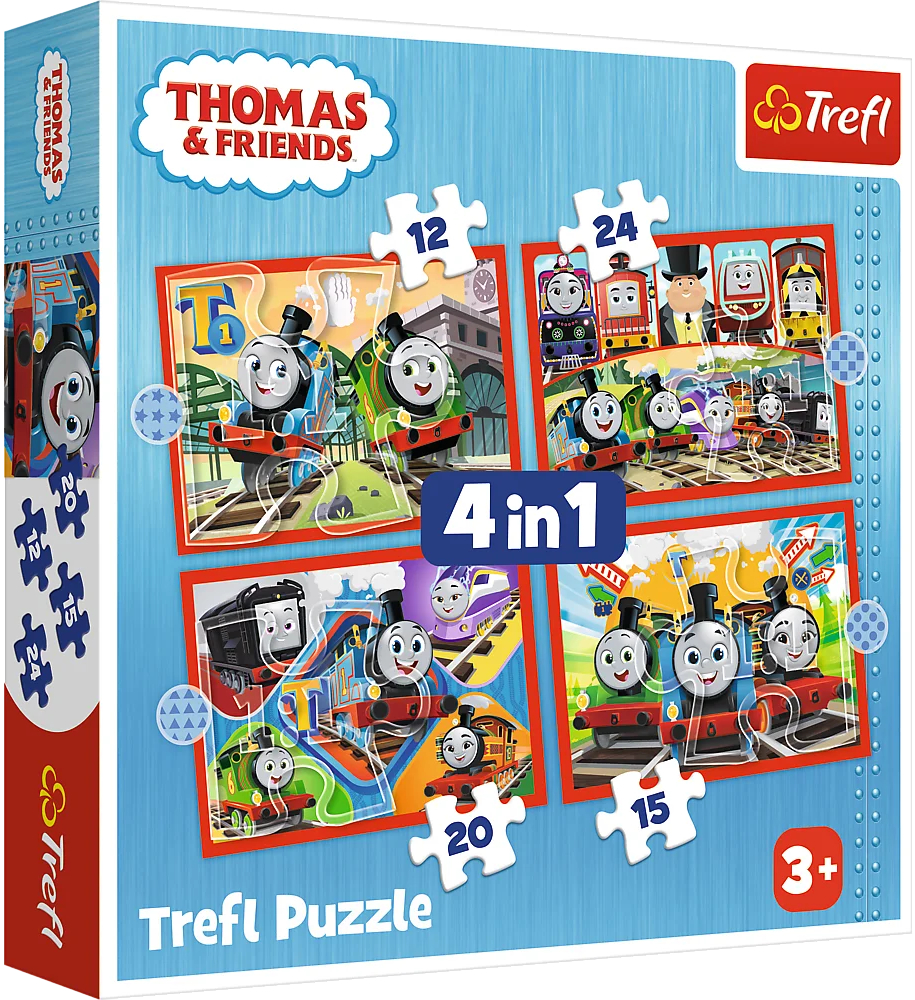 Пазлы (3-4 года) Trefl 4в1 Thomas&Friends Удивительный Томас (46190) - Фото 1