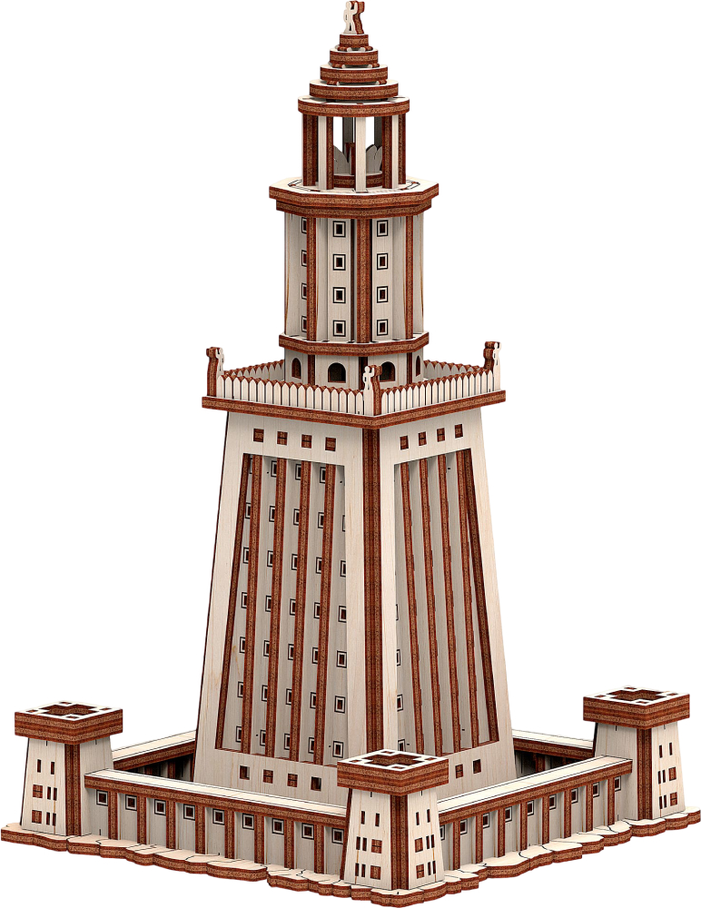 3D пазли Mr.Playwood Александрійський Маяк механічний 169 дет. (10409) - Фото 1