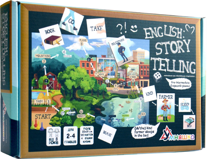 Настольная игра карточная (8+) Умняшка English storytelling (2101) - Фото 1