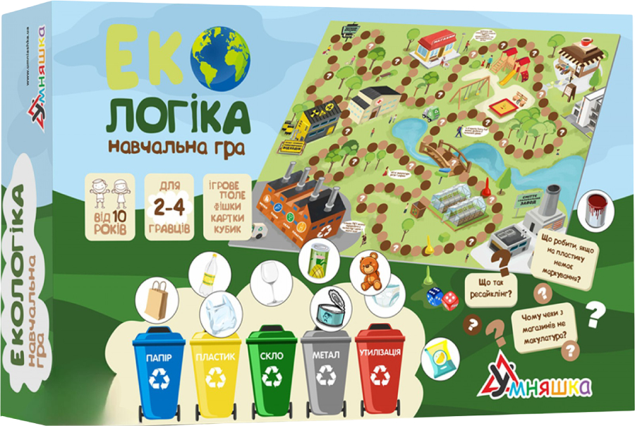 Настольная игра развивающая (8+) Умняшка Экологика (1319) - Фото 1