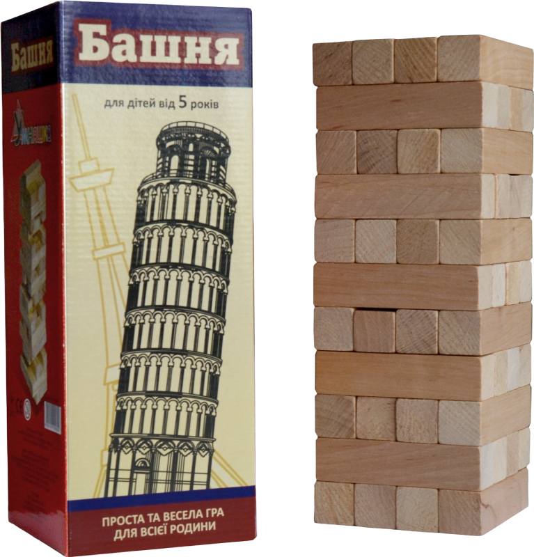 Настольная игра стратегическая (5-7 лет) Умняшка Башня 44 детали (20060) - Фото 1
