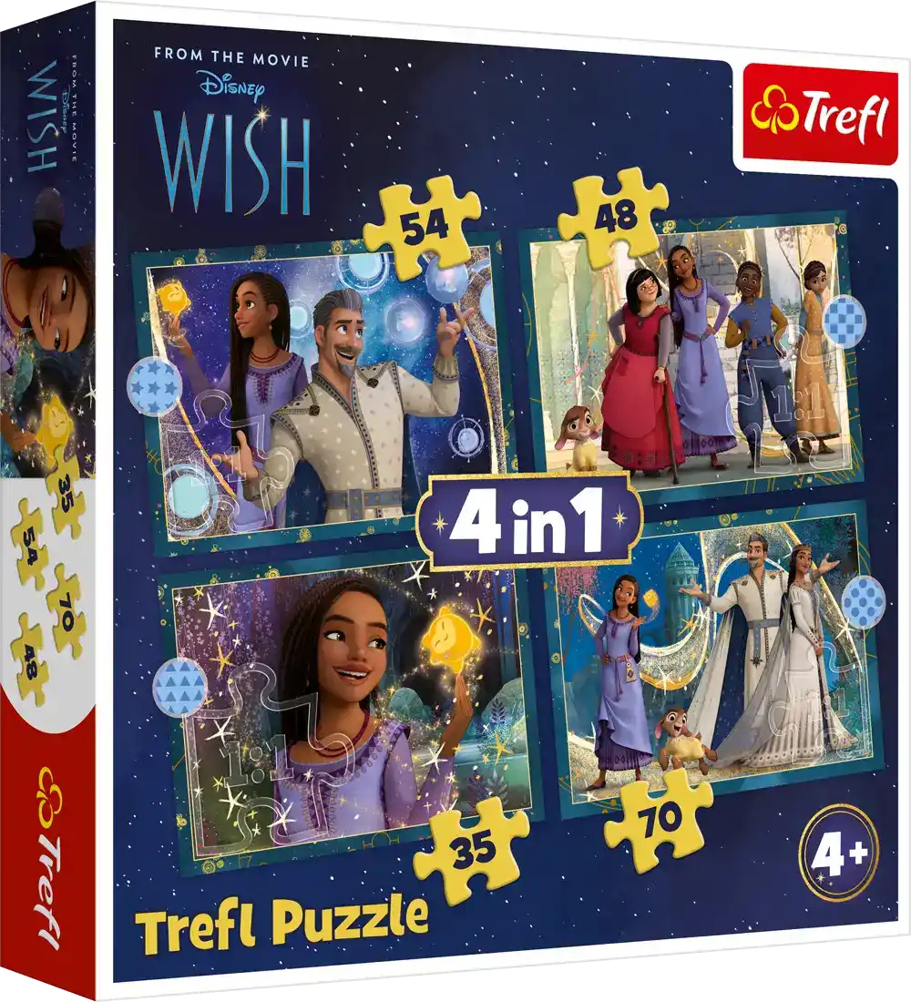 Пазлы (3-4 года) Trefl 4в1 Wish Мечты сбываются (46497) - Фото 1