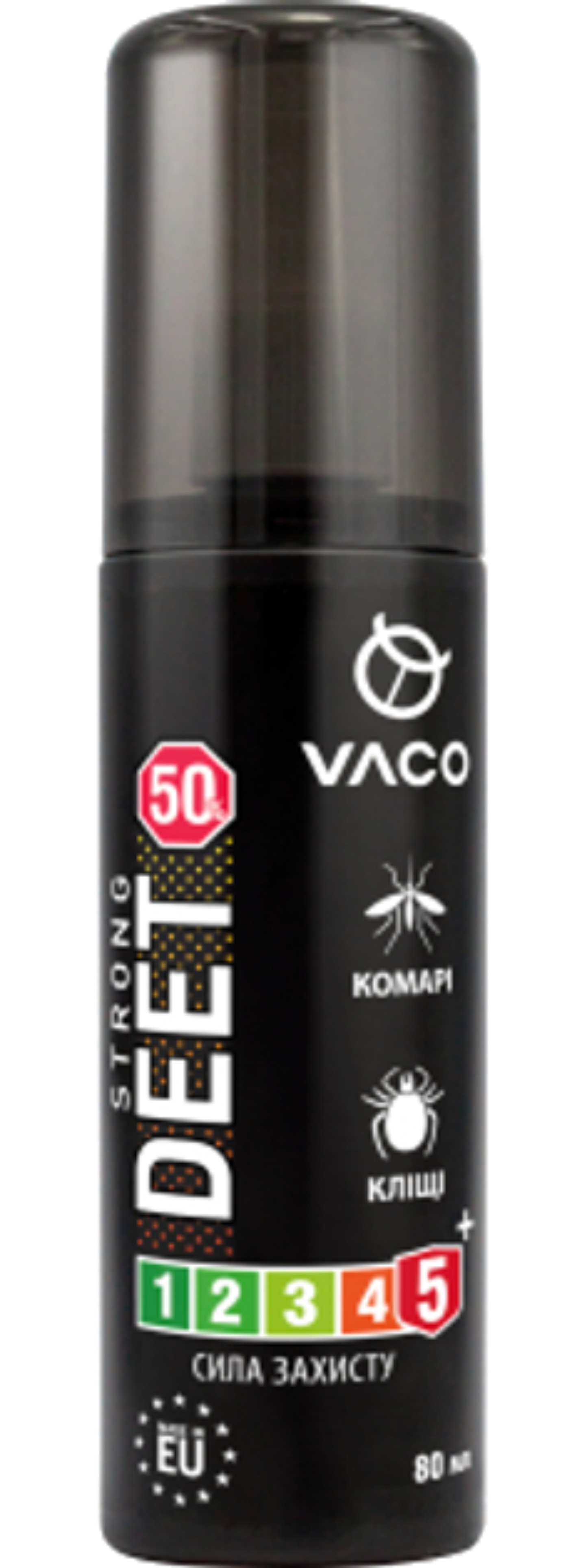 Спрей от насекомых VACO STRONG от комаров, клещей и мошек DEET 50% 80 мл (5901821952460) - Фото 1