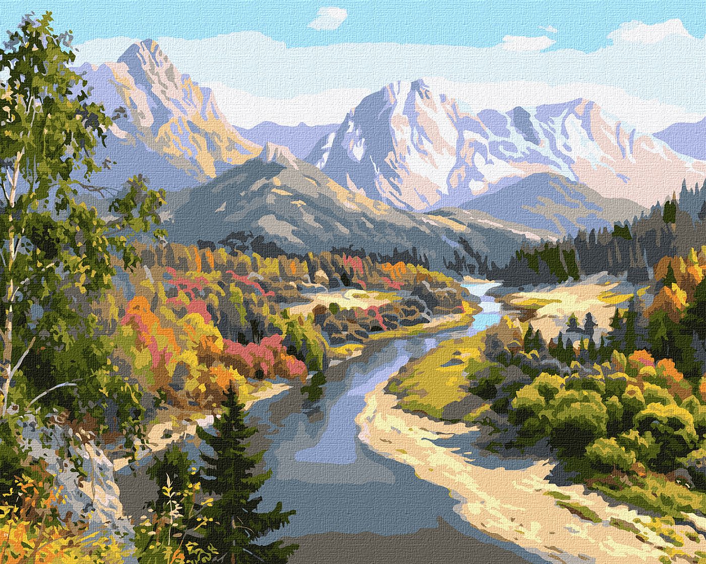 Картина по номерам Ideyka Осень в горах 40х50 см (KHO2848) - Фото 1