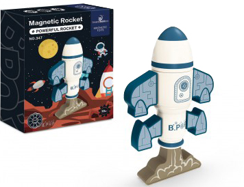 Магнитный конструктор MAGNETIC TOYS ракета 8 эл. (347) - Фото 1