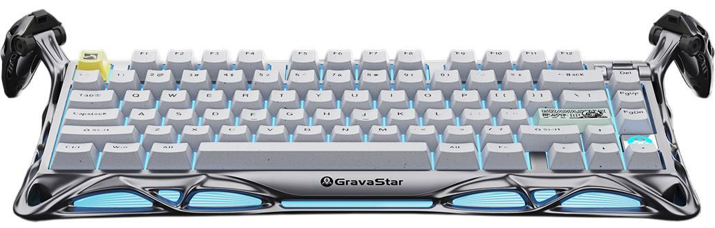 Клавиатура беспроводная игровая GravaStar Mercury K1 Pro 80keys Kailh Speedy Mint BT/WL/USB Gray (GSK1PRO_GRY) - Фото 1