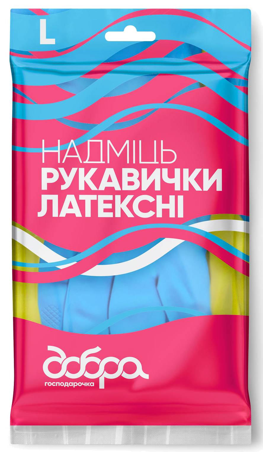 Перчатки латексные Добра господарочка СВЕРХМОЩЬ размер L (4820086523783) - Фото 1
