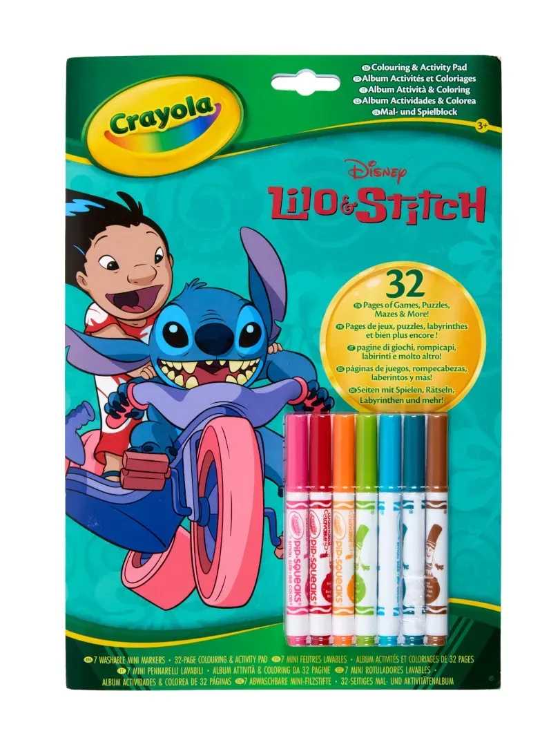 Раскраски классические Crayola Lilo & Stitch 32 стoр. 1 и 7 фломастеров (04-0865G) - Фото 1