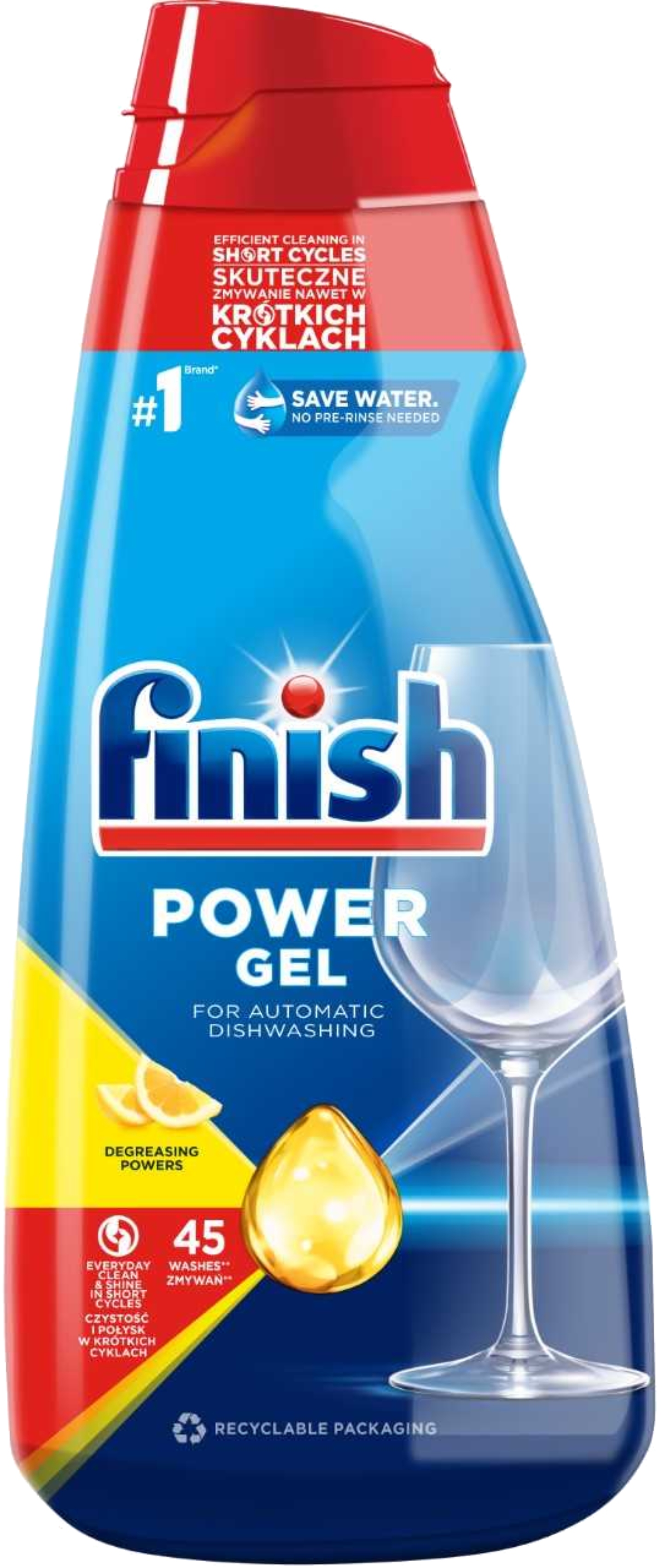 Ополаскиватель для посудомоечной машины Finish Лимон 900 мл - Фото 1