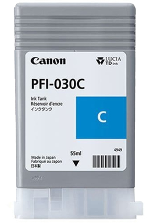 Чернила Canon для TM-240/340 PFI-030 Cyan 55 мл (3490C001) - Фото 1