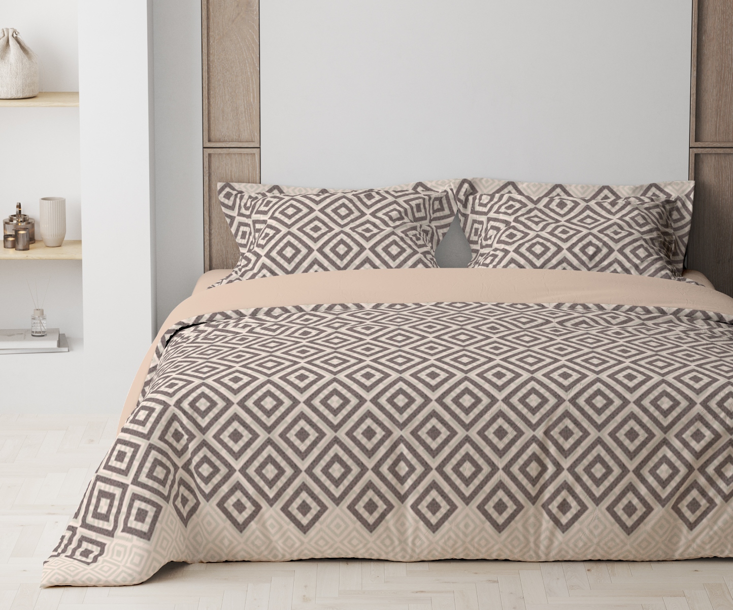 Комплект постельного белья ТЕП Happy Sleep Squares Beige (2-03797_32418) - Фото 1