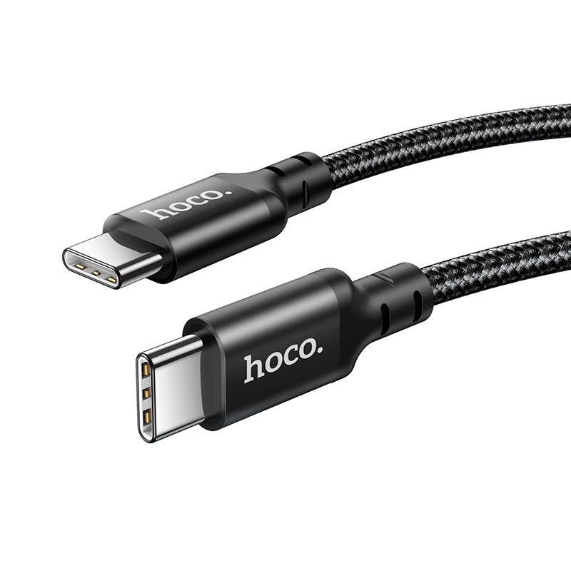 Кабель синхронизации данных HOCO X14 Type-C to Type-C 60W, 1m Black (6931474752215) - Фото 1