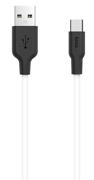 Кабель синхронизации данных HOCO X21 USB to Type-C 2A, 1m Black+White (6957531071402) - Фото 1