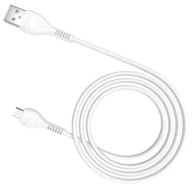 Кабель синхронізації даних HOCO X37 USB to Micro 2.4A, 1m White (6931474710505) - Фото 1