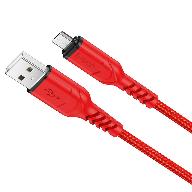 Кабель синхронізації даних HOCO X59 USB to Micro 2.4A, 1m Red (6931474744906) - Фото 1