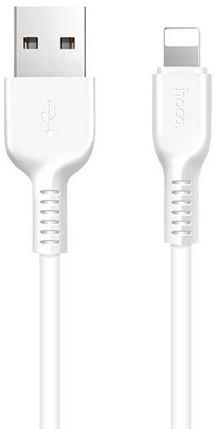 Кабель синхронізації даних HOCO X13 USB to iP 2.4A, 1m White (6957531061151) - Фото 1