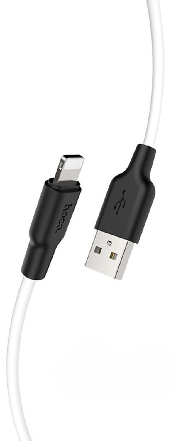 Кабель синхронізації даних HOCO X21 Plus USB to iP 2.4A, 1m Black+White (6931474711816) - Фото 1