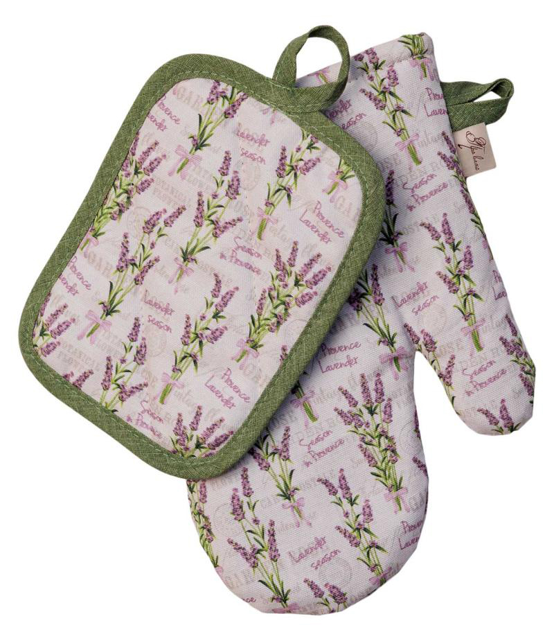 Купити Прихватка-рукавиця Прованс Суцвіття лаванди 30х18 см, 15х20 см (042349) - Фото 1 Прихватка-рукавиця Прованс Суцвіття лаванди 30х18 см, 15х20 см (042349) - Фото 1