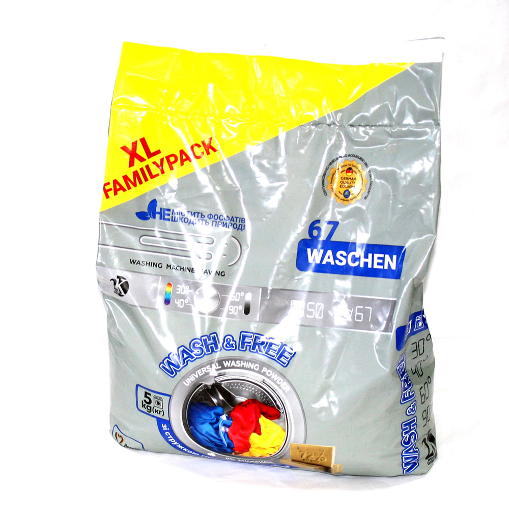 Стиральный порошок WASH & FREE Универсальный 5кг купить - цена ...