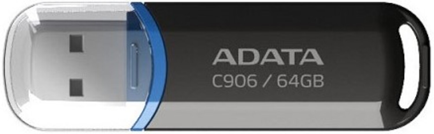Купить Флеш USB ADATA USB 2.0 C906 64Gb Black (AC906-64G-RBK) - Фото 1 Флеш USB ADATA USB 2.0 C906 64Gb Black (AC906-64G-RBK) - Фото 1