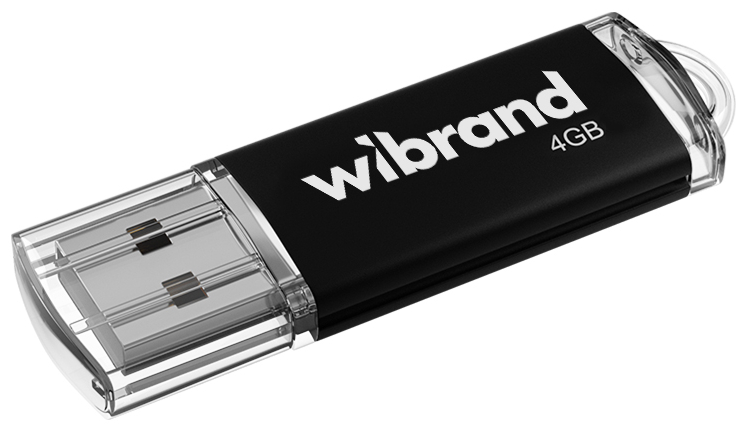 Флеш USB Wibrand USB 2.0 Cougar 4Gb Black (WI2.0/CU4P1B) - Фото 1