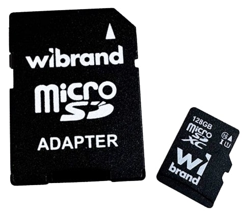 Карта пам'яті Wibrand 128Gb class 10 adapter SD (WICDHU1/128GB-A) - Фото 1