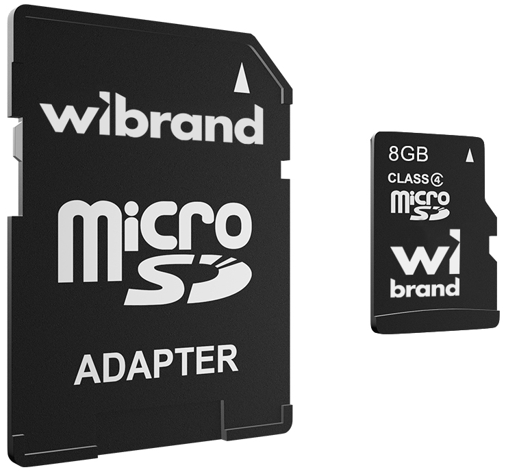 Карта памяти Wibrand 8Gb class 4 adapter SD (WICDC4/8GB-A) - Фото 1