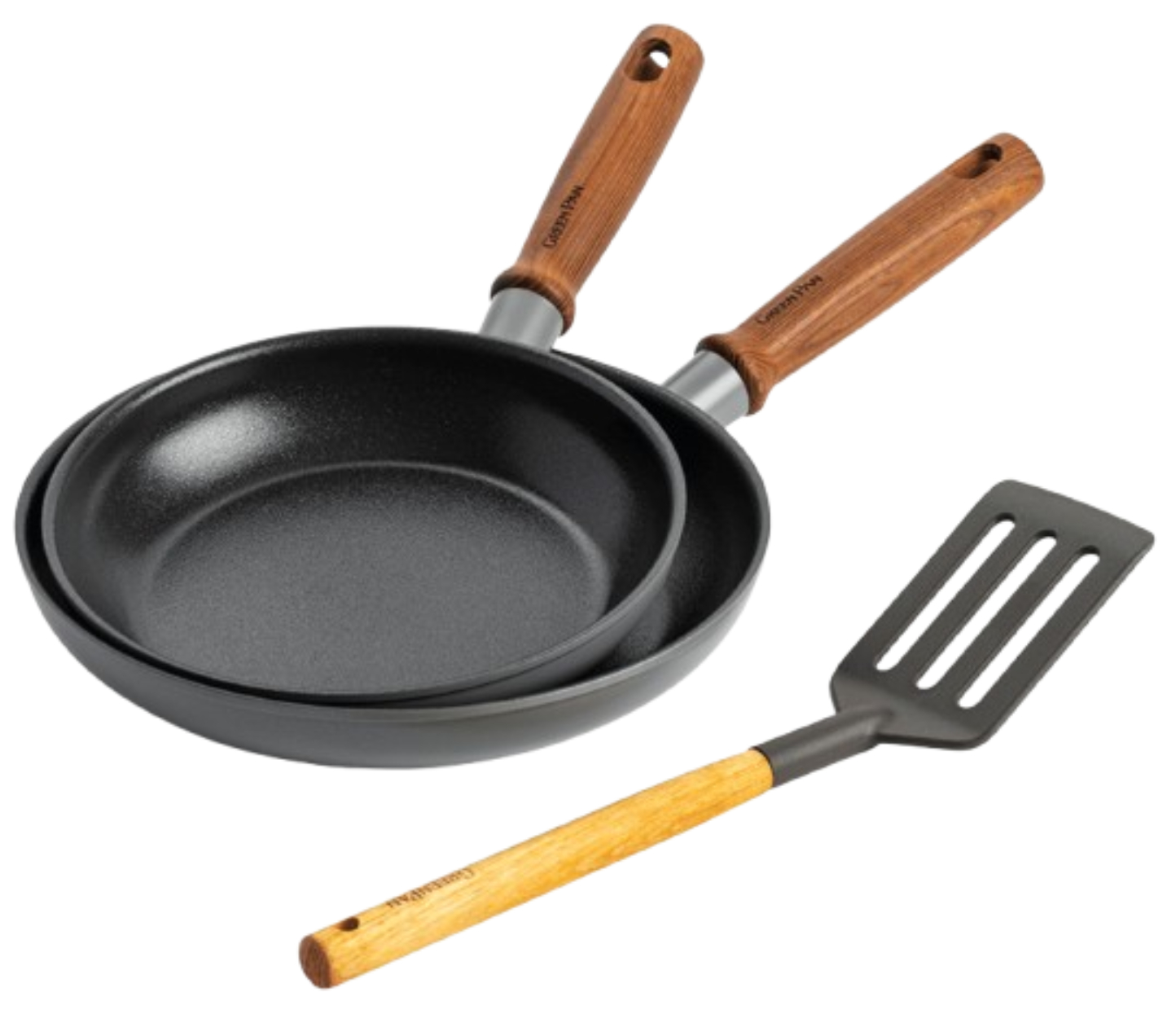 Набор сковород Green Pan Mayflower Pro 20+24 см + лопатка с прорезями (CC005408-001) - Фото 1