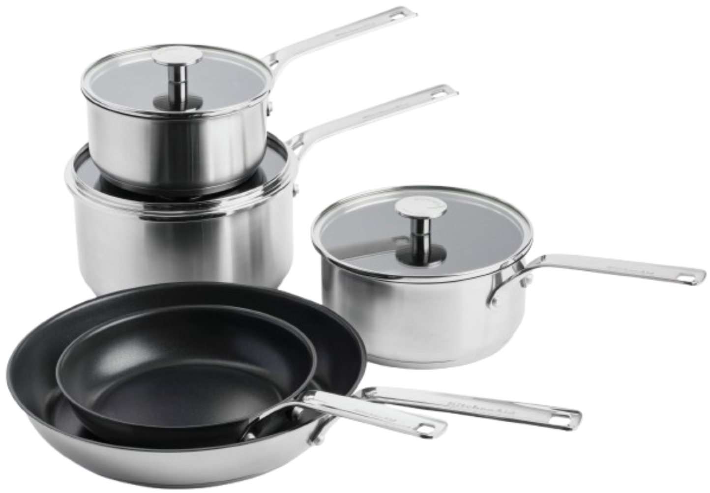 Набор посуды KitchenAid SSS 8 пр. 16/18/20 см, 1,49/2,13/3,11 л, 20+28 см (CC004221-001) - Фото 1