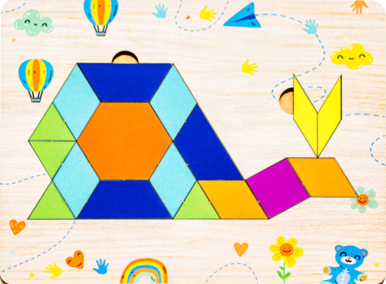 Головоломка из дерева PuzzleOk Танграм Улитка (Puz-88957) - Фото 1