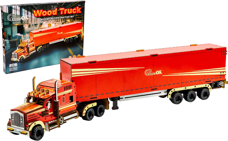 3D пазли PuzzleOk "Wood  Truck" (Puz-00952) - Фото 1
