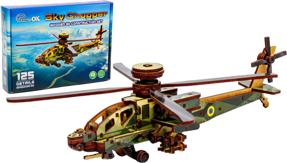 3D пазли PuzzleOk Sky Chopper  (Puz-00954) - Фото 1