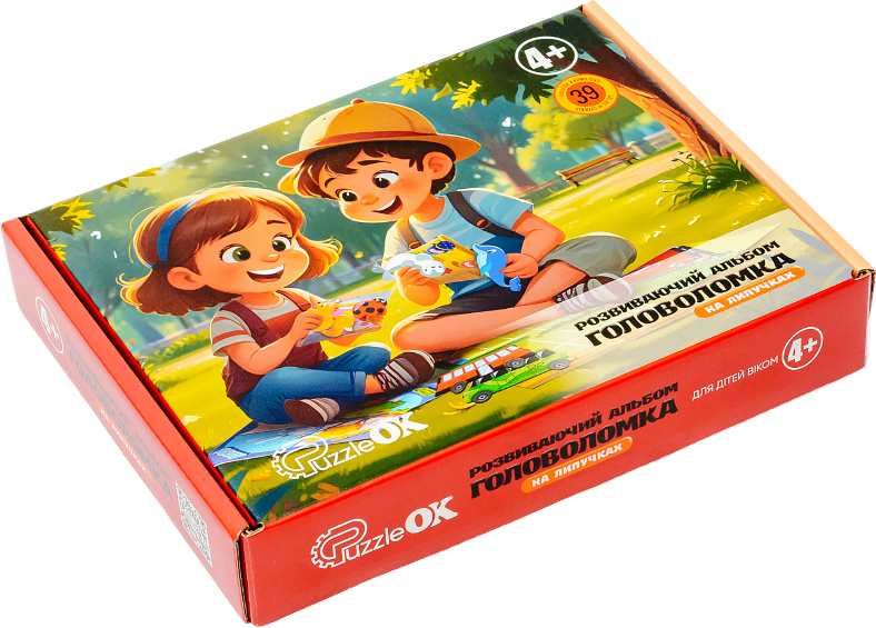 Настольная игра развивающая (5-7 лет) PuzzleOk Развивающий альбом головоломка на липучках (Puz-22925) - Фото 1