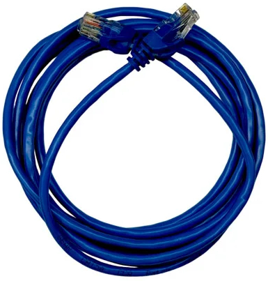 Кабель патч-корд GEAR САТ.5E UTP CCA 24AWG 0.5m Blue (GPC-UTPCCARJ45-0.5BE) - Фото 1