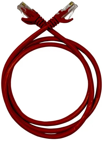 Кабель патч-корд GEAR САТ.5E UTP CCA 24AWG 0.5m Red (GPC-UTPCCARJ45-0.5R) - Фото 1