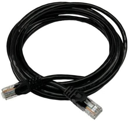 Кабель патч-корд GEAR CAT.5E UTP CCA 24AWG 1.5m Black (GPC-UTPCCARJ45-1.5B) - Фото 1