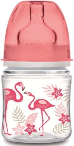 Бутылочка для кормления Canpol babies антиколиковая с широким горлом PP Easy Start - Jungle коралловая, 120 мл. (35/226_cor) - Фото 1