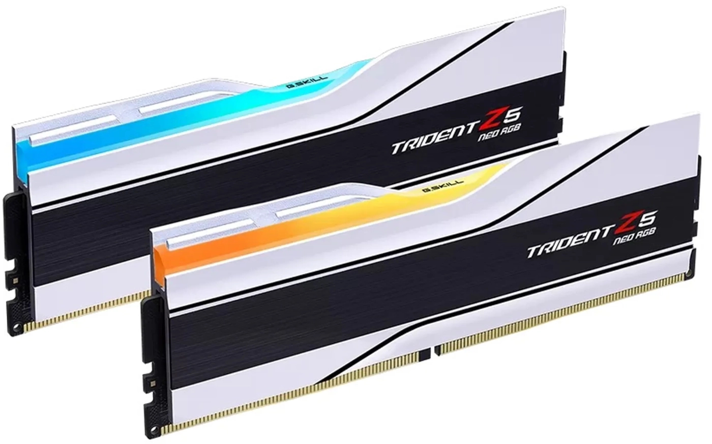 Память DDR G.Skill Trident Z5 Neo White RGB DDR5-6000 96GB (2x48GB) CL30-36-36-96 1.35V AMD EXPO (F5-6000J3036F48GX2-TZ5NRW) - Фото 1