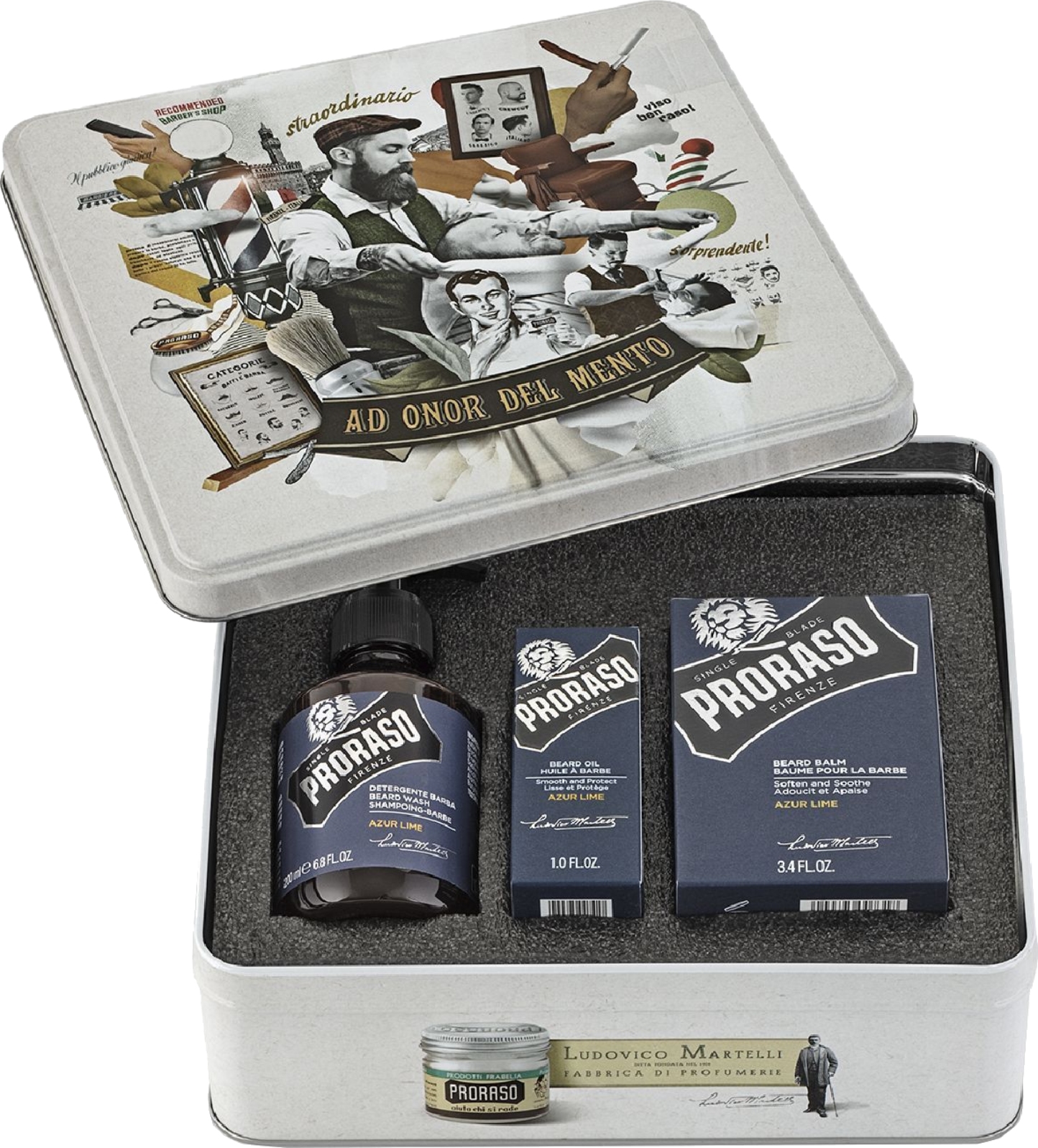 Подарунковий набір для догляду за обличчям Proraso Metal Box Beard Care - AL (8004395006915) - Фото 1