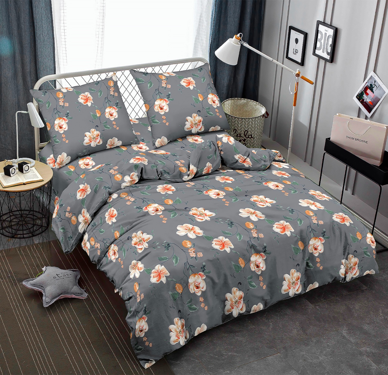 Комплект постельного белья Zastelli JH11762-10 Гранат 200х220 см разноцветный - Фото 1