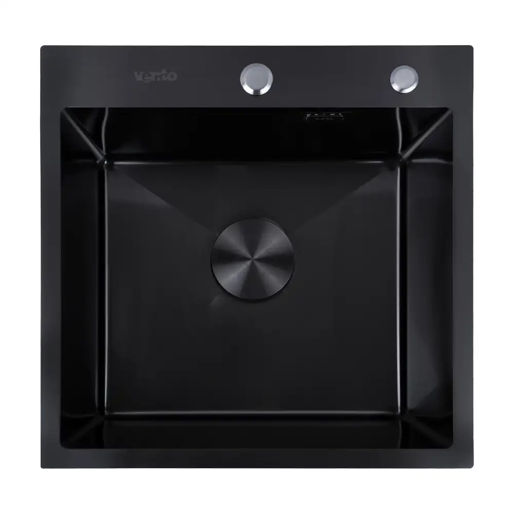 Мойка кухонная Ventolux HMKS 5050 PVD BK 3/0,6 - Фото 1