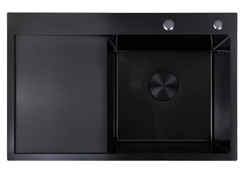 Мойка кухонная Ventolux HMKS RW 7850 PVD BK 3/0,8 - Фото 1