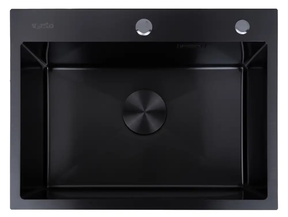 Мойка кухонная Ventolux HMKS 6045 PVD BK 3/0,6 - Фото 1