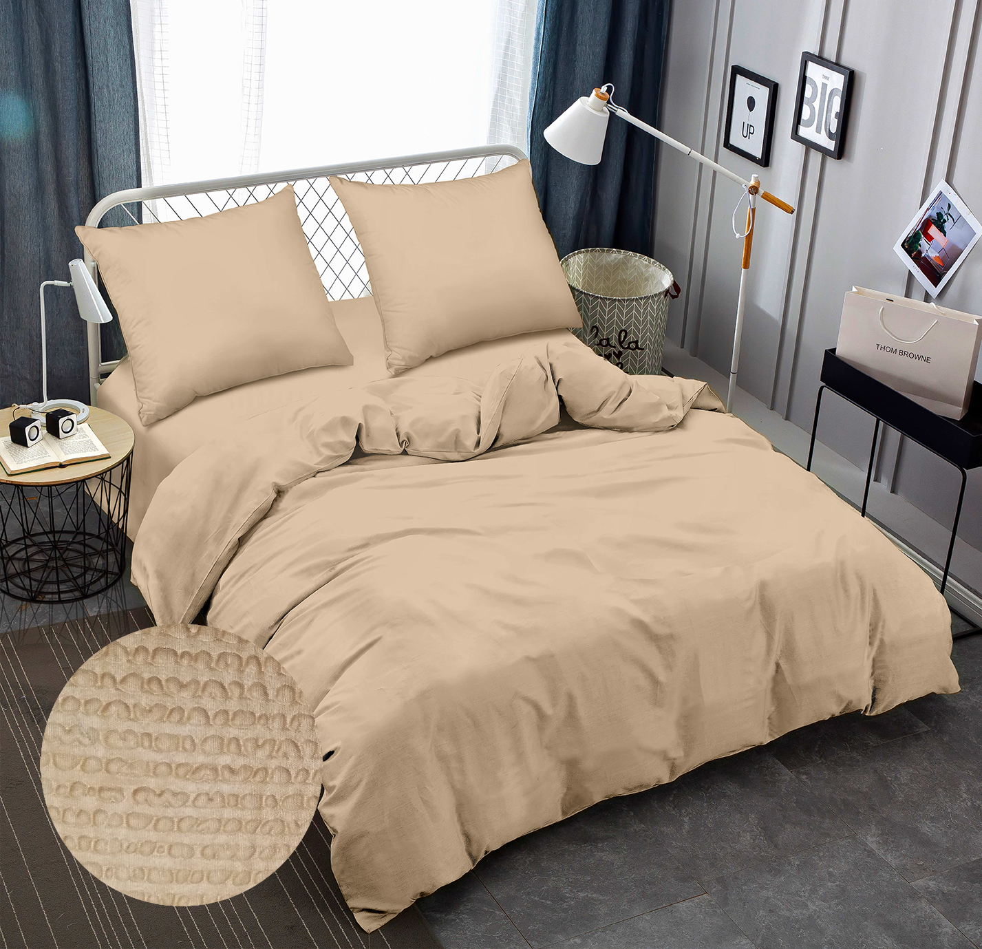 Комплект постельного белья Zastelli 14-1118 Beige жатка 175х210 Бежевый (22222) - Фото 1